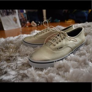 Metallic Rose Gold Vans Sneakers